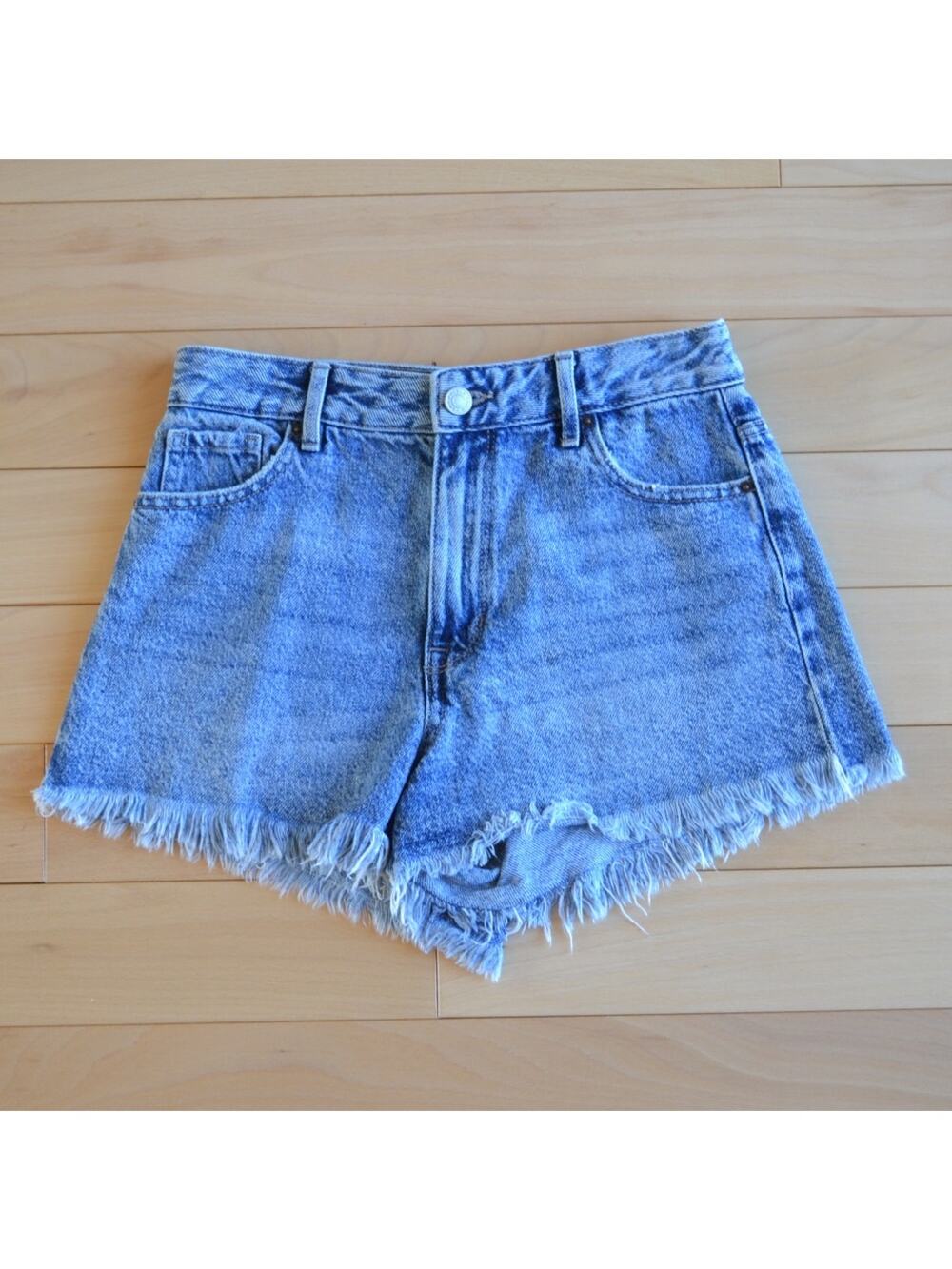 Pacsun Cutoff High Rise Festival Jean Shorts Size 25 Blue Jean